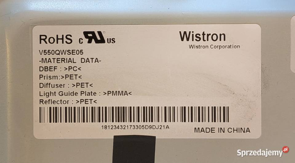 Komplet części z telewizora Sony KD55XE7005 55cale Oława