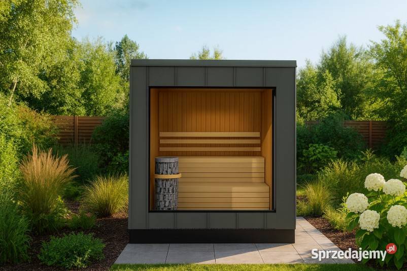 Nowoczesna sauna ogrodowa 220x220 projekt małopolskie Tarnów