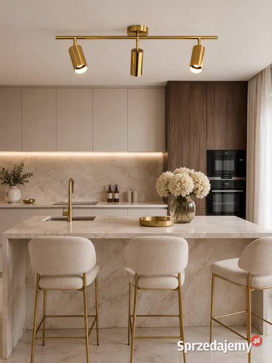 Złota Lampa Sufitowa Glamour Modern Designerska Warszawa