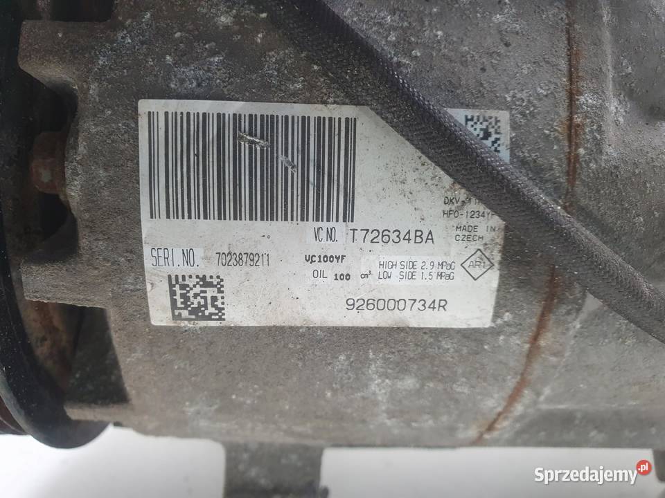 SPRĘŻARKA KLIMATYZACJI Renault Captur 09 TCe Chełm