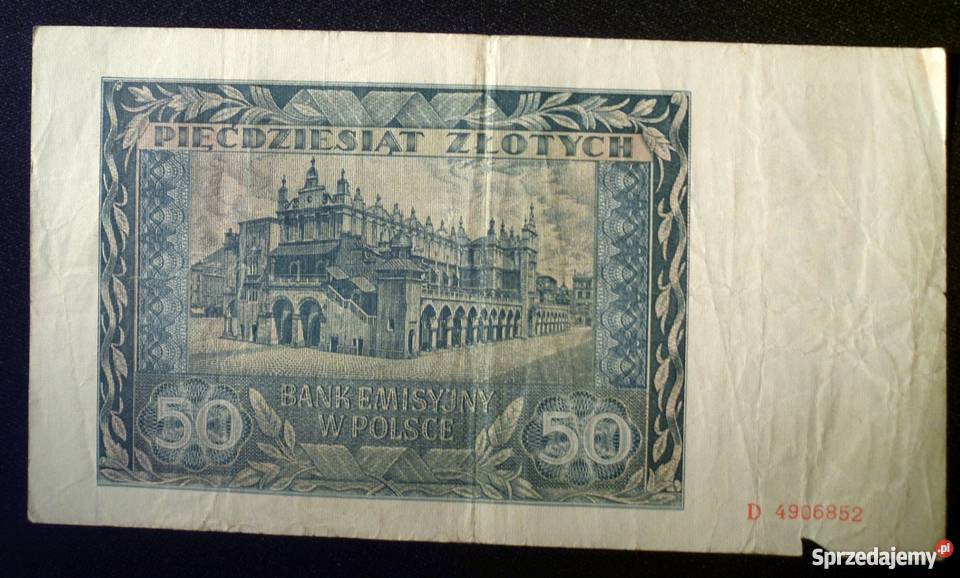 50 złotych 1941 seria D Kraków