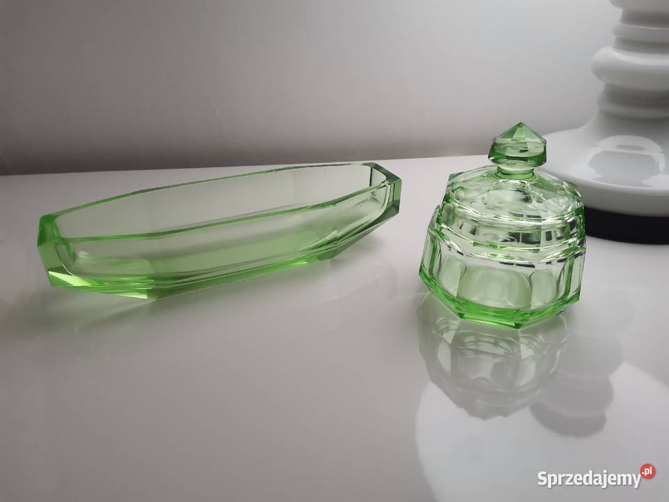 Stary zielony zestaw toaletowy Art Deco 1930 sprzedam