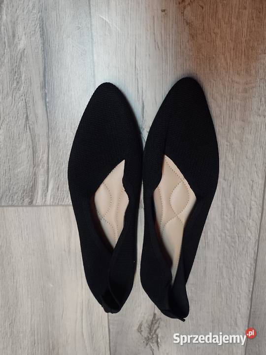 40 Czarne dzianinowe baleriny wieczorowe NOWE Kraków