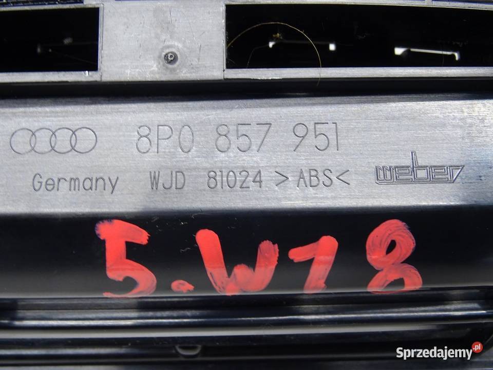 LISTWA DRZWI PRZÓD TYŁ POPIELNICZKA KOMPLET osobowe