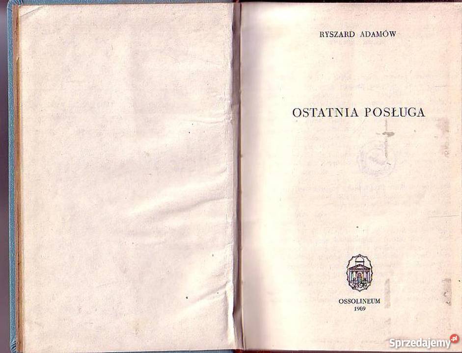 0147 OSTATNIA POSŁUGA RYSZARD ADAMÓW literatura piękna - proza polska Czyrna