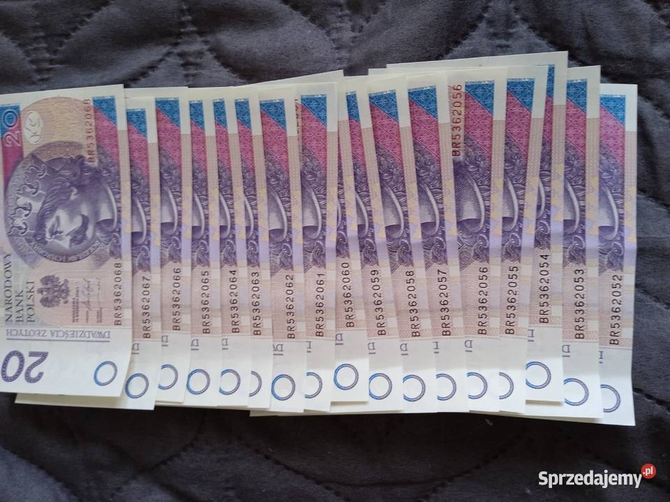 Banknoty 20 seria 17 pod rzad Sztum