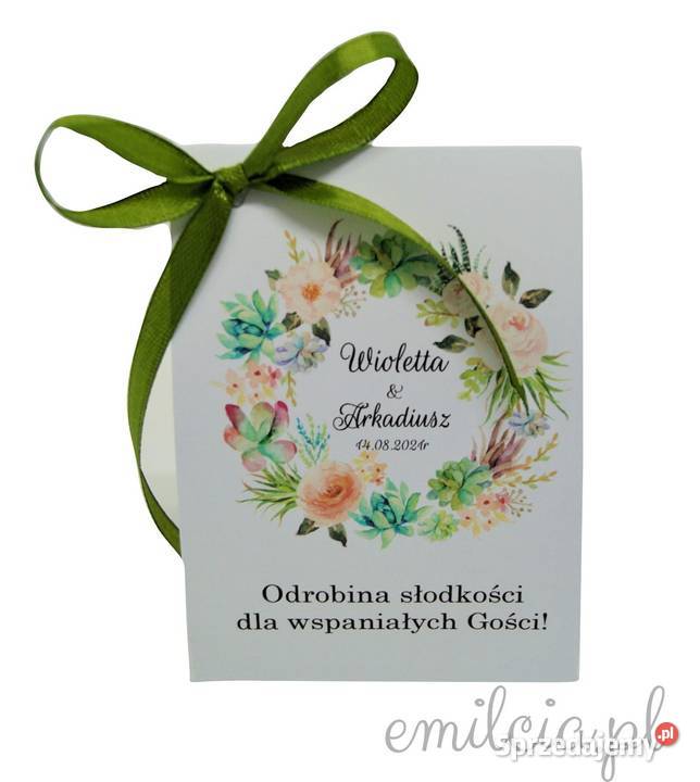 Podziękowania Gości Pudełeczka z Raffaello Ślub Zielona Góra
