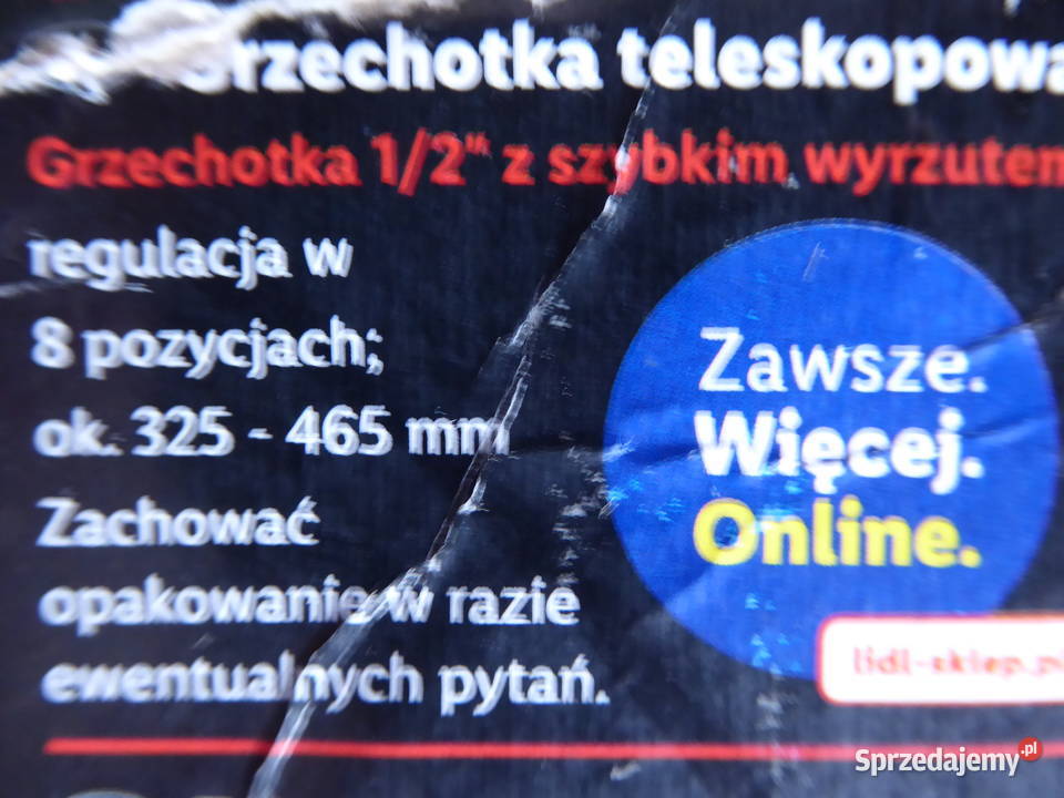 Nieużywana grzechotka teleskopowa 12 cala Klucze warmińsko-mazurskie