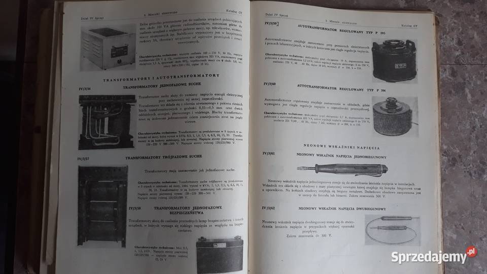 Stara książka katalog centrali technicznej 1958r Tczew