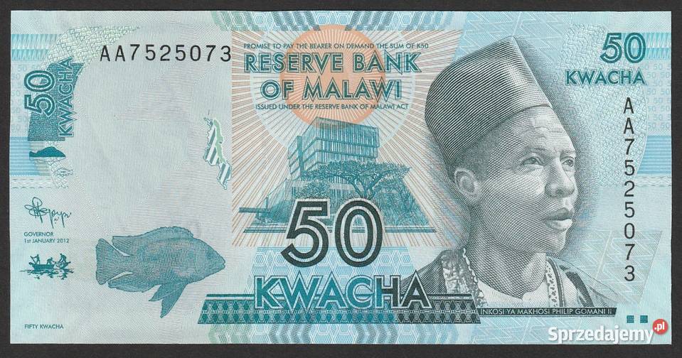Malawi 50 kwacha 2012 stan bankowy UNC