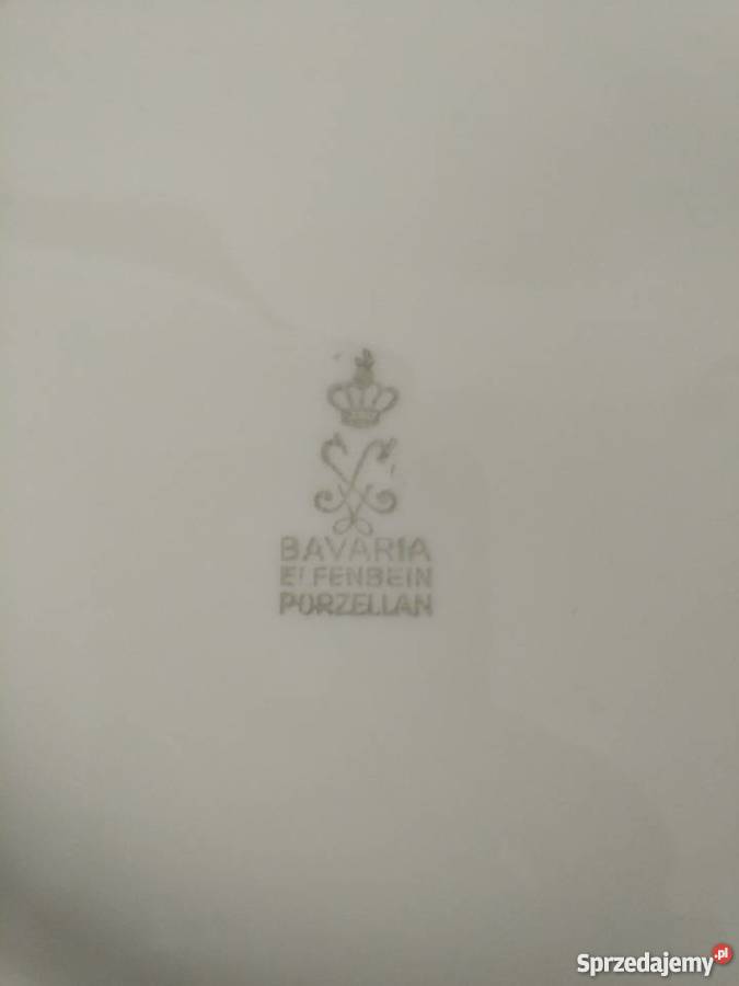 Paterka i dwa małe talerzyki porcelana Elbenbein Gorlice