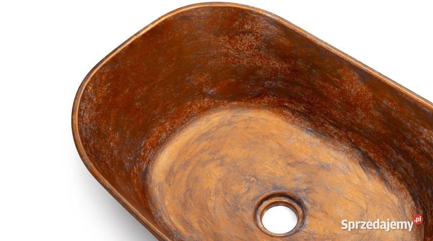 Umywalka 50 LIBRA BASIC AGED METAL miedziany i