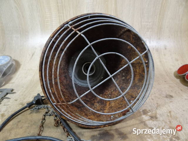 lampa wisząca Industrial loft fabryczna org DDR Żary