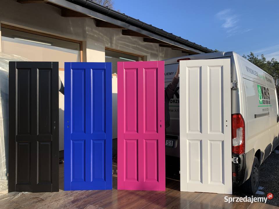 DRZWI wewnętrzne drewniane STYL różowe Bobrowo