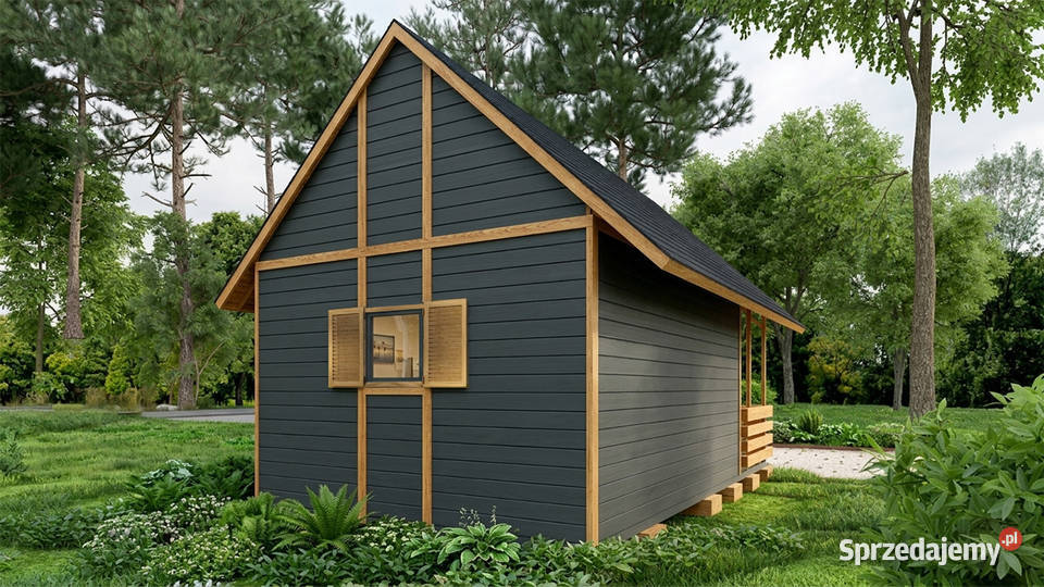 DOMEK LETNISKOWY DREWNIANY CAŁOROCZNY 6m4m 15mm podkarpackie Korczyna