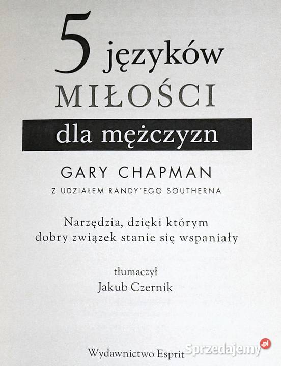5 języków miłości Gary Chapman Chełm