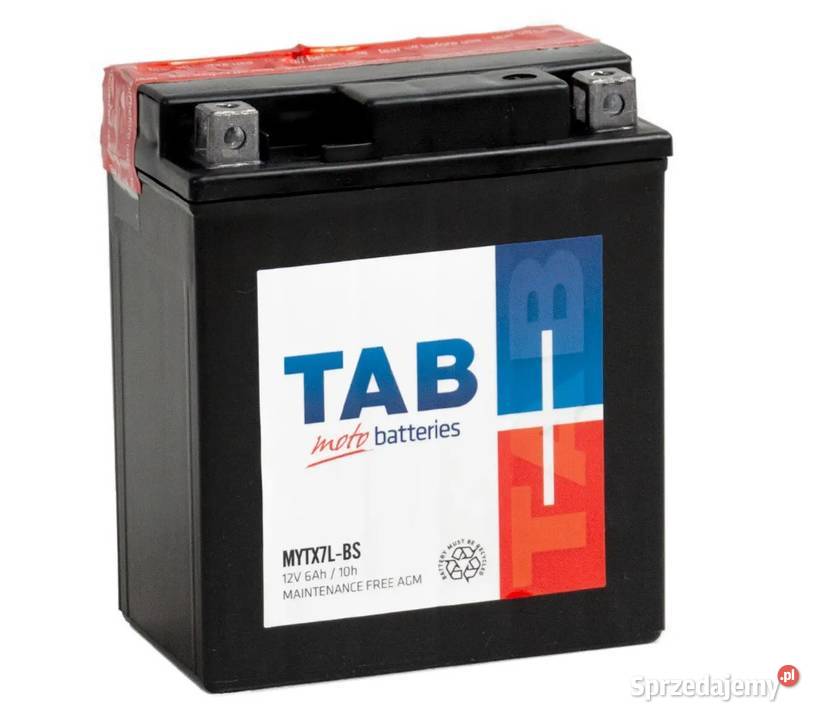 TAB YTX7LBS MYTX7LBS 12V 6Ah 70A Akumulatory motocyklowe Wrocław