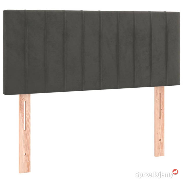 Łóżko kontynentalne z materacem i LED szary 88cm Warszawa