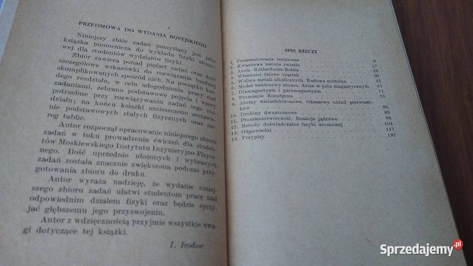 Zbiór zadań z fizyki atomowej I E Irodov pomorskie Gdańsk sprzedam