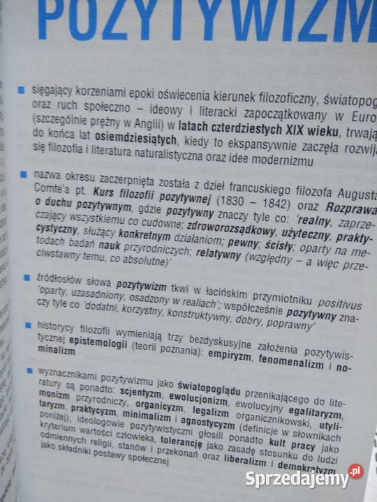 Literacka baza danych pozytywizm outlet używane Warszawa