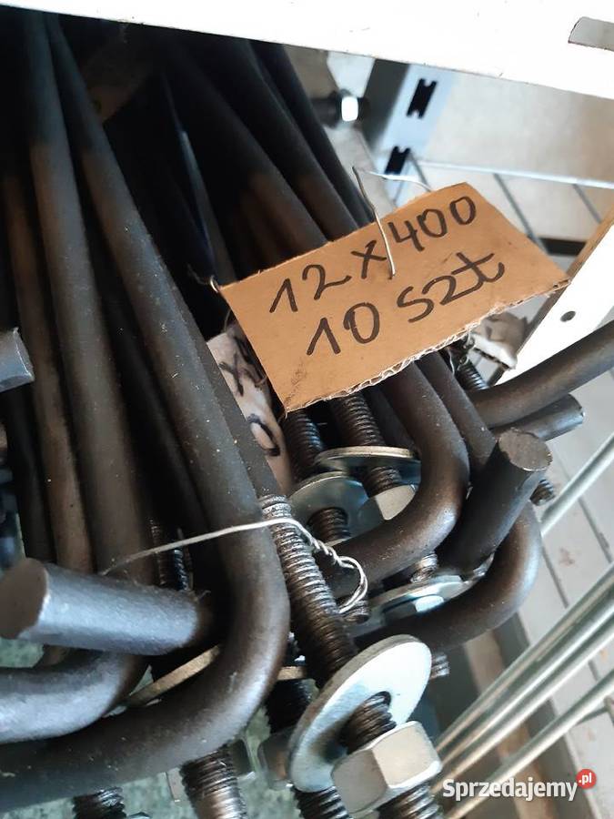 Kotwa budowlana fi 12 14 16x400mm z nakrętką i Złącza ciesielskie lubelskie Łęczna sprzedam