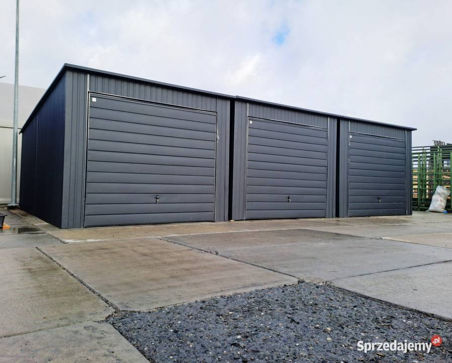 A14Grafitowy Garaż Blaszany Hala Wiata Garaże samodzielny wielkopolskie Nowy Tomyśl