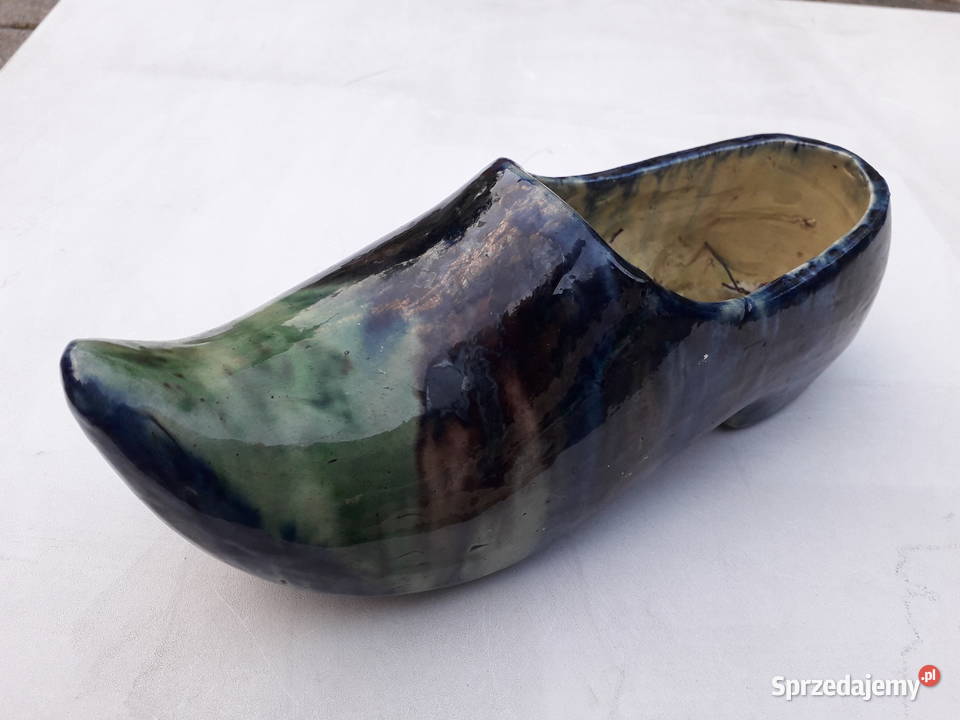 Ceramiczny szkliwiony pojemnik chodak na prezent Warszawa