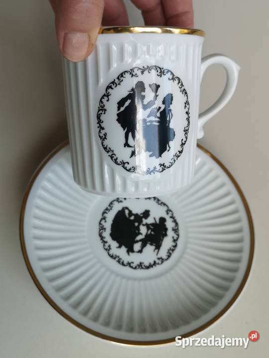 Kubek ze spodkiem porcelana Bohemia vintage Toruń