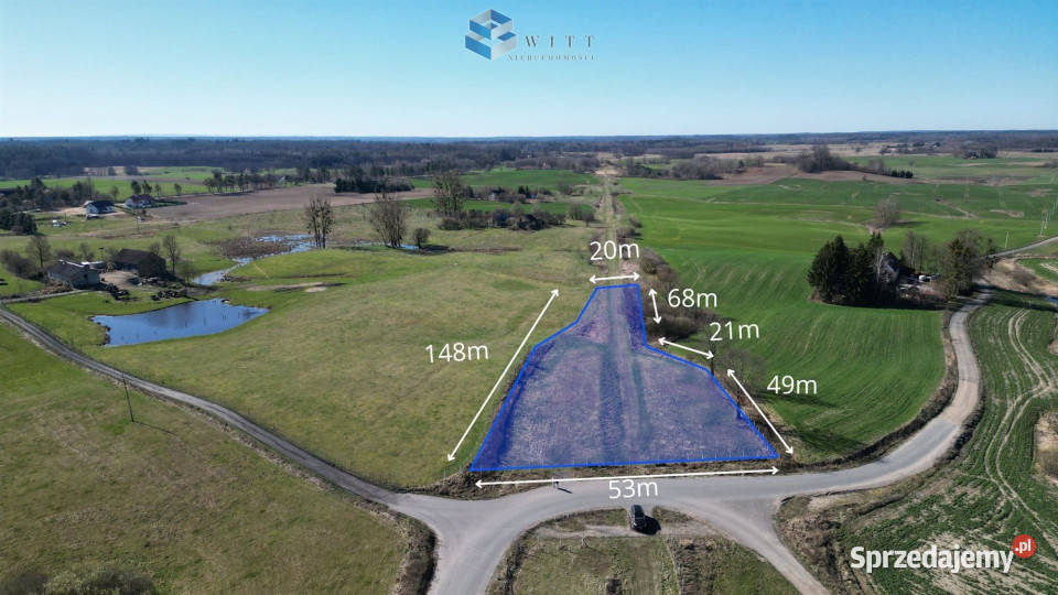 sprzedaży działki 4840m2 Jędrychówko 4840m2 warmińsko-mazurskie