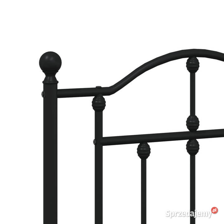Łóżko Metalowe Czarne Rama Łóżka Ze Stelażem 219cm