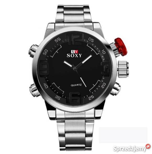 ZEGAREK Męski SOXY Solidna BRANSOLETA Duży