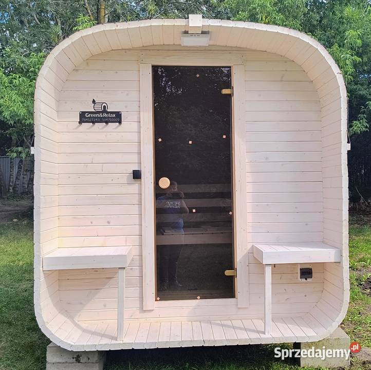 Sauna ogrodowa QUADRO 235 z beczką do morsowania Bielsko-Biała