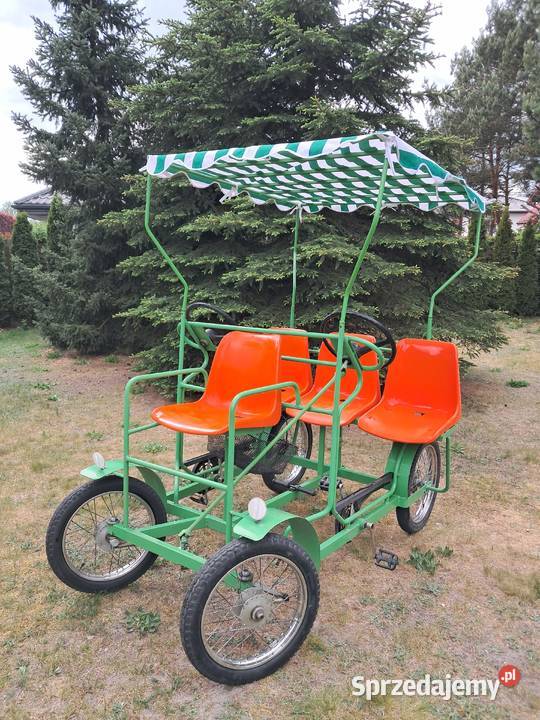 Rower 4 osobowy 4 kołowy rodzinny rekreacyjny Mroków