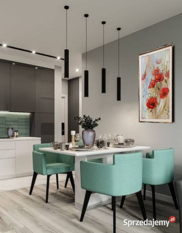 Makowa Łąka ręcznie malowany olejny Lidia Malarstwo Nowy Sącz