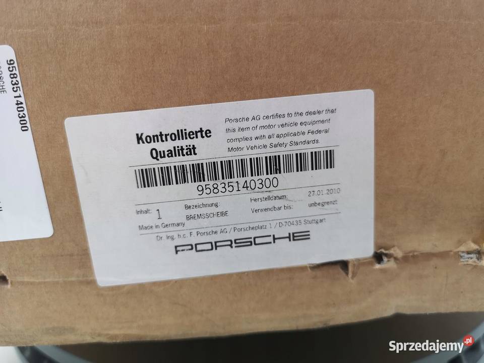 TARCZA HAMULCOWA LEWY PRZÓD PORSCHE CAYENNE 2010 lubelskie sprzedam