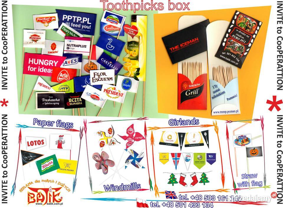 wykałaczki pikery flagietki degustacyjne Warszawa