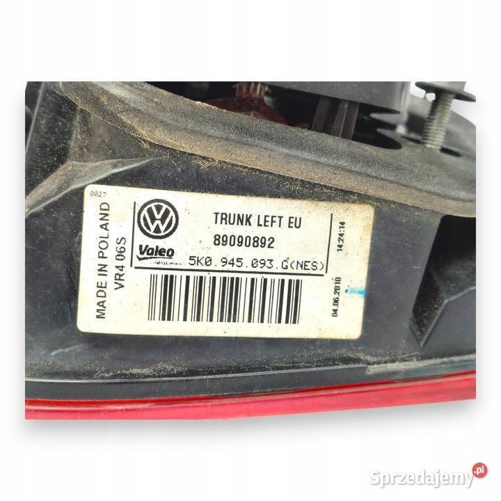 LAMPA LEWA VW Golf VI 20082012 tylna tylnia lewa Lampy tylne lubelskie Chełm sprzedam