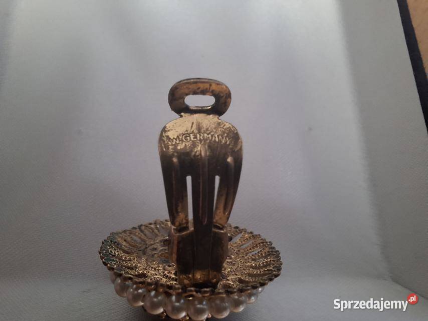 Klipsy z kameą w stylu zachodnioniemieckim z Lublin