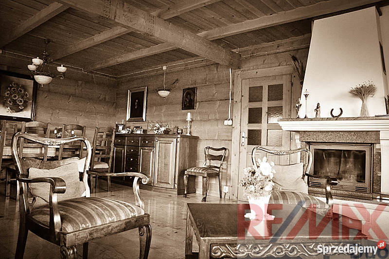 Piękny dom z bali Jeziorem Czorsztyńskim alarm Mizerna