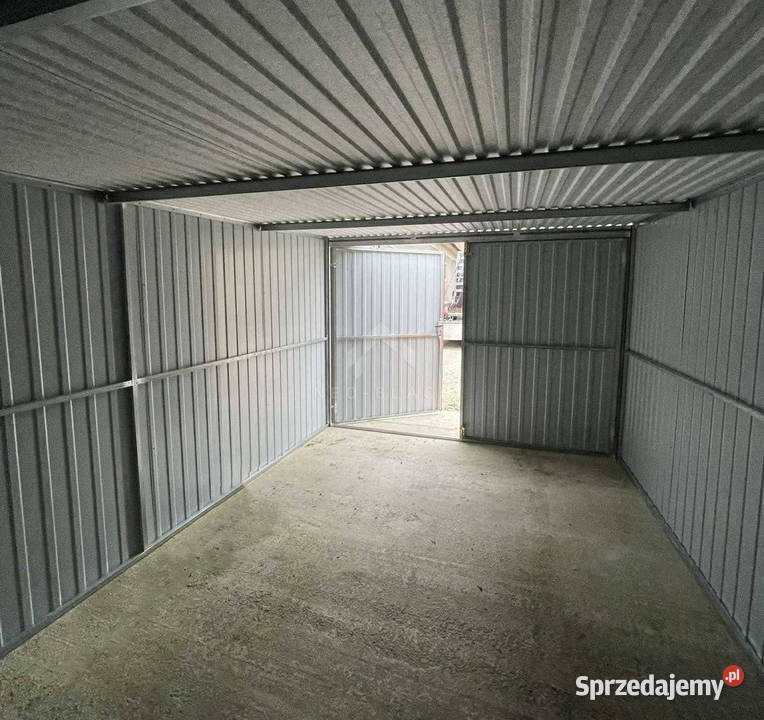 Garaż blaszany 3x6m Brama dwuskrzydłowa dach Dąbrowa Górnicza