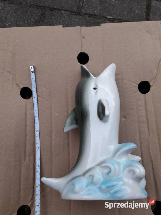 Ryba i rybka figurka ceramiczna porcelanowa