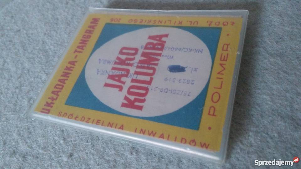 JAJKO KOLUMBA układanka tangram lata 70 pamiątka Pozostałe Pozostałe