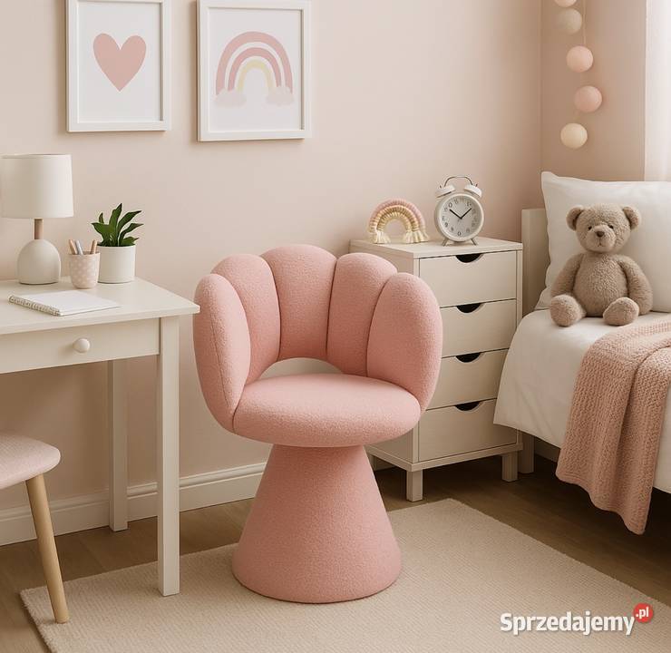 Designerski fotel muszelka Melo boucle różne Tarchały Małe