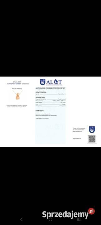 Naszyjnik z buteleczką na perfumy z kwarcu Tuchola