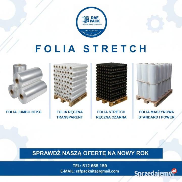 Folia stretch ręczna 25 transparent Okazja 1288 Kraków