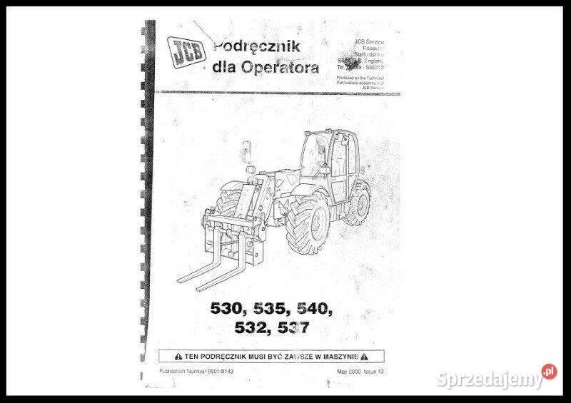 JCB 530 535 540 532 537 podręcznik operatora dtr Kielce