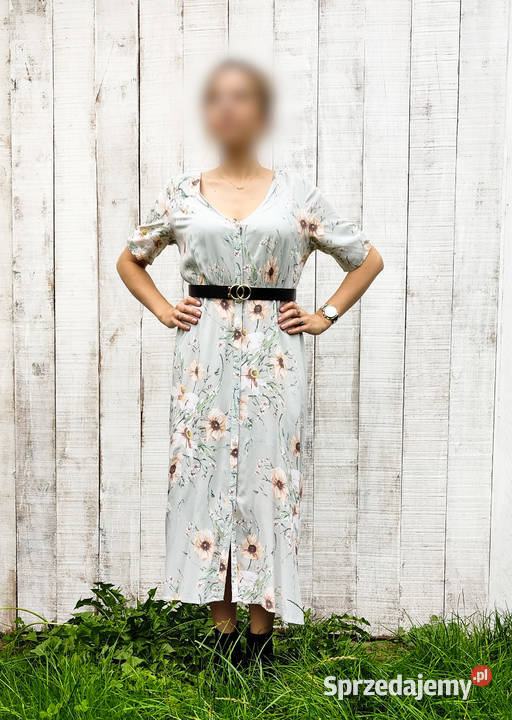 Sukienka HM w kwiaty 46 3XL floral na lato