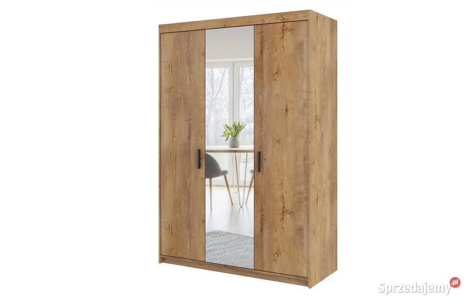 Szafa z lustrem 130 biała sonoma lefkas beton 190cm Meble śląskie Bytom