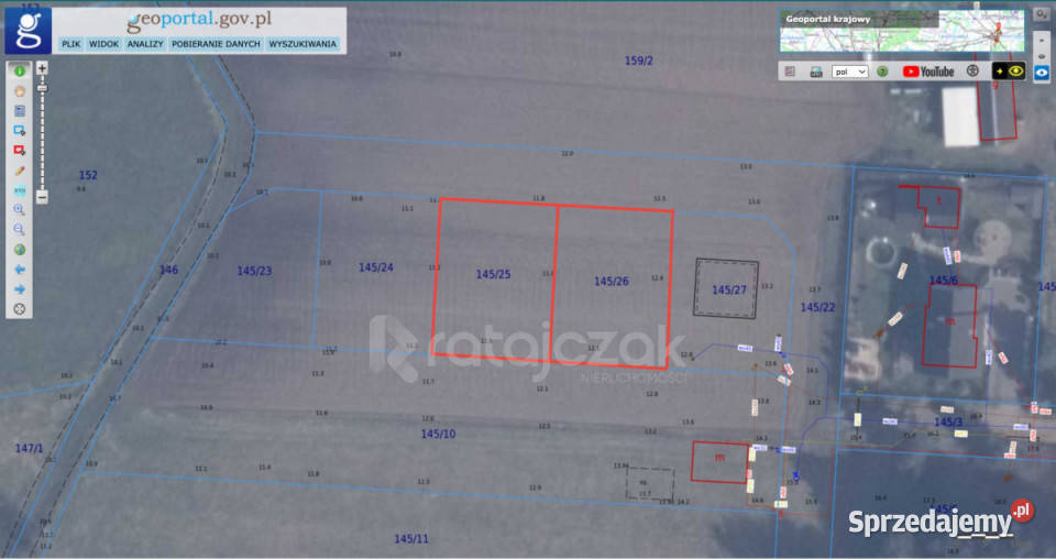 sprzedaży działki Tyłowo Wejherowska 600m2