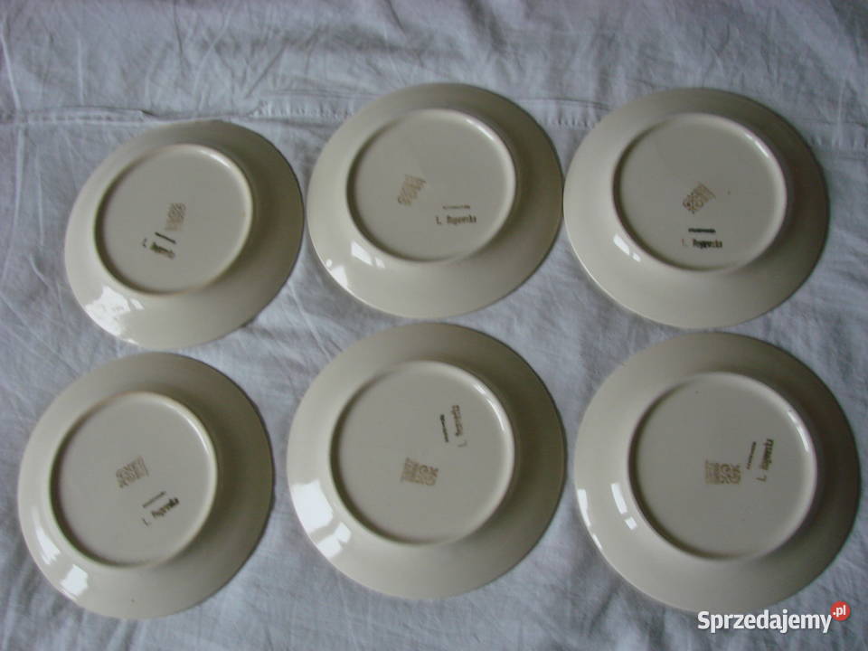 Włocławek fajansowy talerz deserowy PRL pomorskie